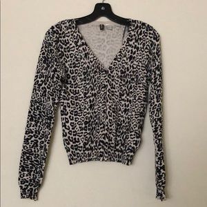 Divided H&M Cheetah Print Cotton Sweater